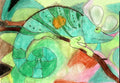 chameleon drawing