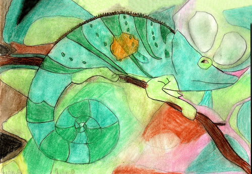 chameleon drawing
