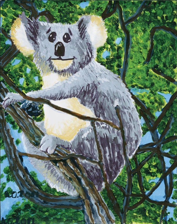 koala bear in tree